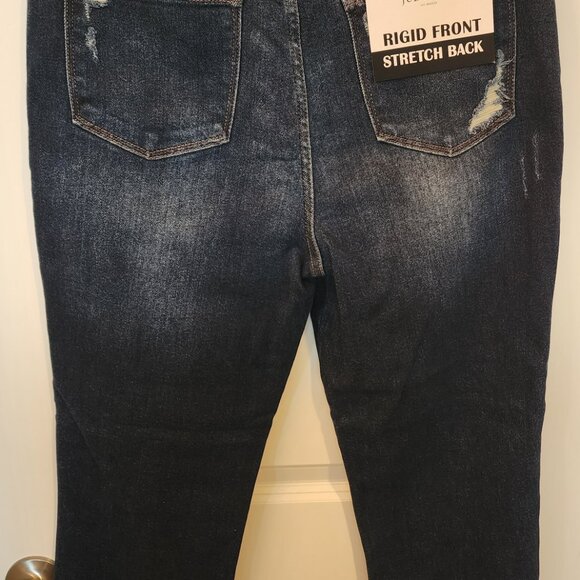 Judy Blue‎ High Rise Rigid Magic Distressed Straight Jeans Size 9 **New** - Picture 5 of 7